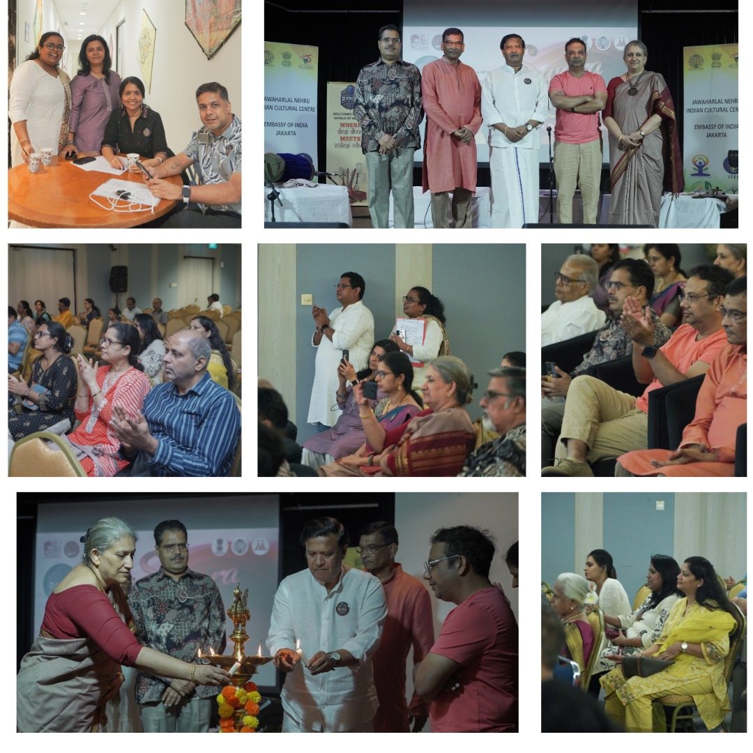Collage of music workshops, talks and mentoring activities