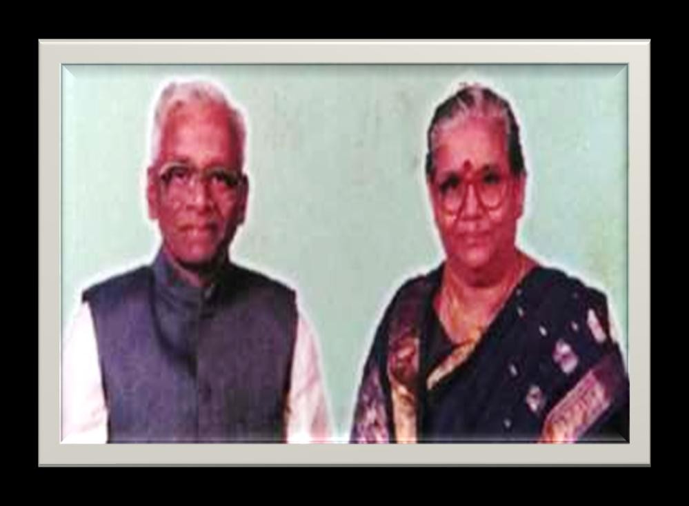Dr. Tyagaraj with his parents and gurus