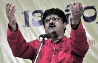 Dr. Dwaram Tyagaraj during a musical performance